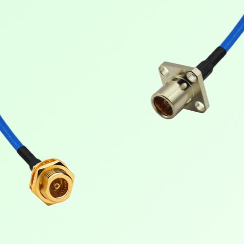 Semi-Flexible Jumper BMA Female 4 Hole Flange Mount to BMA Bulkhead Female Semi-Flexible Jumper BMA Female 4 Hole Flange Mount to BMA Bulkhead Female