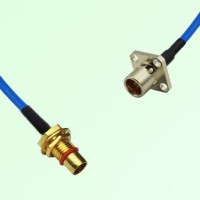 Semi-Flexible Jumper BMA Female 4 Hole Flange Mount to BMA Bulkhead Male Semi-Flexible Jumper BMA Female 4 Hole Flange Mount to BMA Bulkhead Male