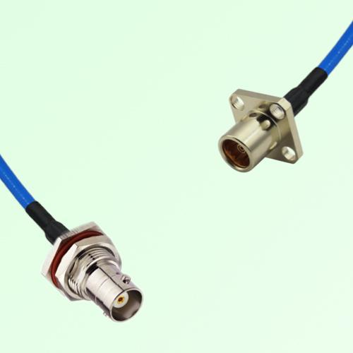 Semi-Flexible Jumper BMA Female 4 Hole to BNC Bulkhead Female with O-Ring Semi-Flexible Jumper BMA Female 4 Hole to BNC Bulkhead Female with O-Ring