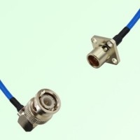 Semi-Flexible Jumper BMA Female 4 Hole Flange Mount to BNC Male Right Angle Semi-Flexible Jumper BMA Female 4 Hole Flange Mount to BNC Male Right Angle