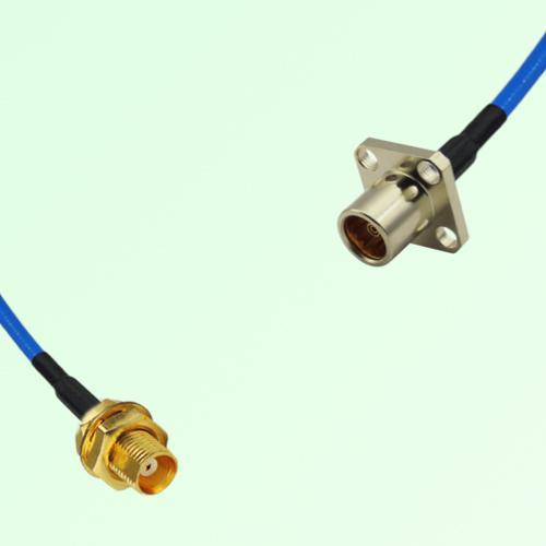 Semi-Flexible Jumper BMA Female 4 Hole Flange Mount to MCX Bulkhead Female Semi-Flexible Jumper BMA Female 4 Hole Flange Mount to MCX Bulkhead Female
