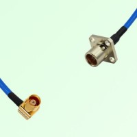 Semi-Flexible Jumper BMA Female 4 Hole Flange Mount to MCX Female Right Angle Semi-Flexible Jumper BMA Female 4 Hole Flange Mount to MCX Female Right Angle