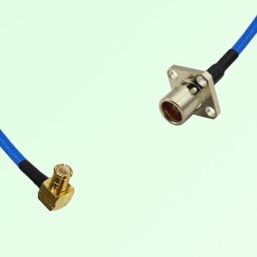 Semi-Flexible Jumper BMA Female 4 Hole Flange Mount to MCX Male Right Angle