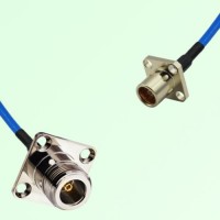 Semi-Flexible Jumper BMA Female 4 Hole to N Female 4 Hole 25x25mm Semi-Flexible Jumper BMA Female 4 Hole to N Female 4 Hole 25x25mm