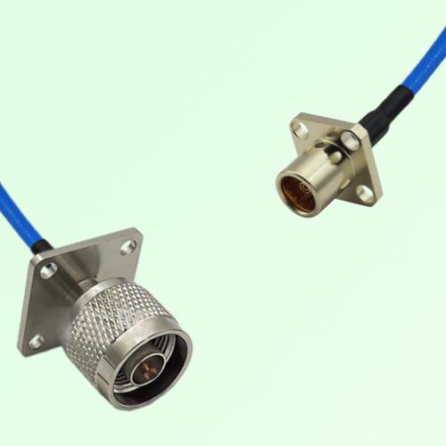 Semi-Flexible Jumper BMA Female 4 Hole to N Male 4 Hole 25x25mm Semi-Flexible Jumper BMA Female 4 Hole to N Male 4 Hole 25x25mm