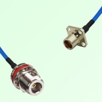 Semi-Flexible Jumper BMA Female 4 Hole to N Bulkhead Female with O-Ring Semi-Flexible Jumper BMA Female 4 Hole to N Bulkhead Female with O-Ring