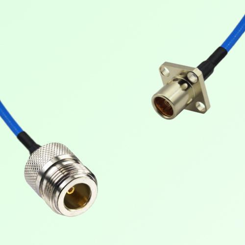 Semi-Flexible Jumper BMA Female 4 Hole Flange Mount to N Female Semi-Flexible Jumper BMA Female 4 Hole Flange Mount to N Female