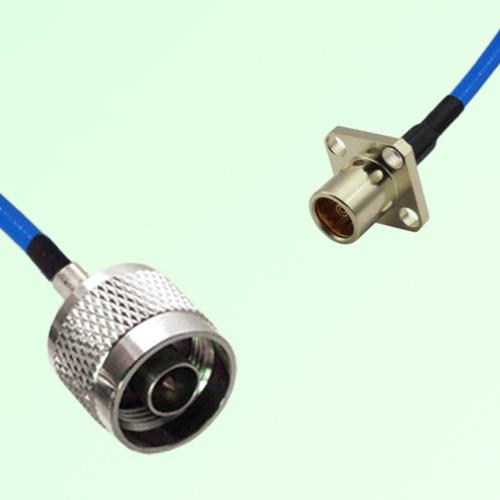 Semi-Flexible Jumper BMA Female 4 Hole Flange Mount to N Male Semi-Flexible Jumper BMA Female 4 Hole Flange Mount to N Male