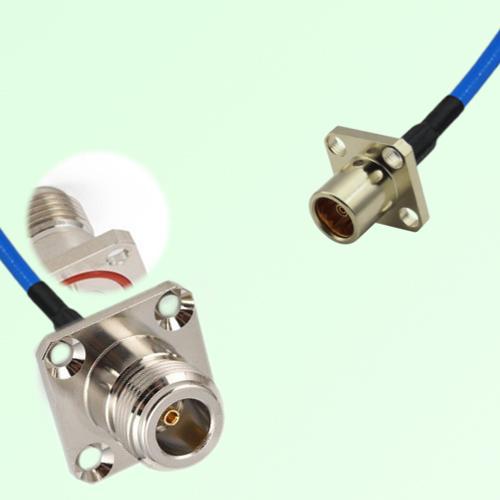 Semi-Flexible Jumper BMA Female 4 Hole to N Female 4 Hole with O-Ring 25x25mm Semi-Flexible Jumper BMA Female 4 Hole to N Female 4 Hole with O-Ring 25x25mm