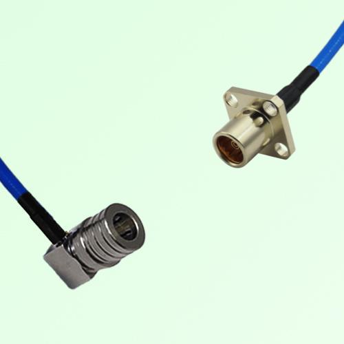 Semi-Flexible Jumper BMA Female 4 Hole Flange Mount to QMA Male Right Angle Semi-Flexible Jumper BMA Female 4 Hole Flange Mount to QMA Male Right Angle