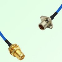 Semi-Flexible Jumper BMA Female 4 Hole Flange Mount to RP SMA Bulkhead Female Semi-Flexible Jumper BMA Female 4 Hole Flange Mount to RP SMA Bulkhead Female