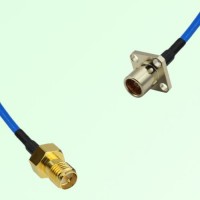Semi-Flexible Jumper BMA Female 4 Hole Flange Mount to RP SMA Female