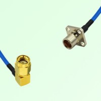 Semi-Flexible Jumper BMA Female 4 Hole Flange Mount to RP SMA Male Right Angle Semi-Flexible Jumper BMA Female 4 Hole Flange Mount to RP SMA Male Right Angle