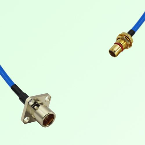 Semi-Flexible Jumper SBMA Bulkhead Male to BMA Female 4 Hole Flange Mount Semi-Flexible Jumper SBMA Bulkhead Male to BMA Female 4 Hole Flange Mount