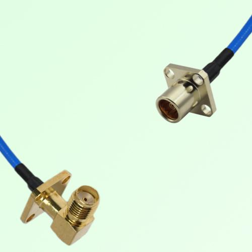 Semi-Flexible Jumper BMA Female 4 Hole to SMA Female Right Angle 4 Hole 12.7mm Semi-Flexible Jumper BMA Female 4 Hole to SMA Female Right Angle 4 Hole 12.7mm