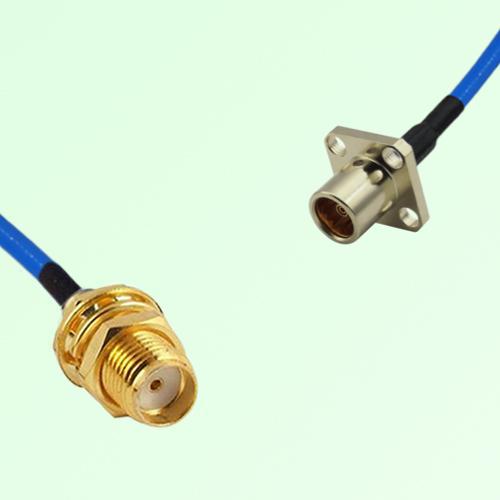 Semi-Flexible Jumper BMA Female 4 Hole Flange Mount to SMA Bulkhead Female Semi-Flexible Jumper BMA Female 4 Hole Flange Mount to SMA Bulkhead Female