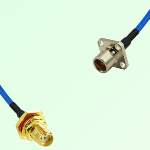 Semi-Flexible Jumper BMA Female 4 Hole to SMA Bulkhead Female with O-Ring Semi-Flexible Jumper BMA Female 4 Hole to SMA Bulkhead Female with O-Ring