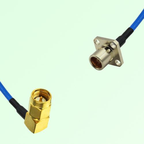 Semi-Flexible Jumper BMA Female 4 Hole Flange Mount to SMA Male Right Angle Semi-Flexible Jumper BMA Female 4 Hole Flange Mount to SMA Male Right Angle