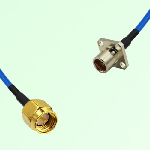 Semi-Flexible Jumper BMA Female 4 Hole Flange Mount to SMA Male Semi-Flexible Jumper BMA Female 4 Hole Flange Mount to SMA Male
