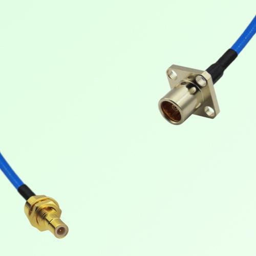 Semi-Flexible Jumper BMA Female 4 Hole Flange Mount to SMB Bulkhead Male Semi-Flexible Jumper BMA Female 4 Hole Flange Mount to SMB Bulkhead Male