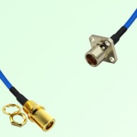 Semi-Flexible Jumper BMA Female 4 Hole to SMB Front Mount Bulkhead Female