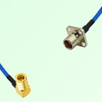 Semi-Flexible Jumper BMA Female 4 Hole Flange Mount to SMB Female Right Angle