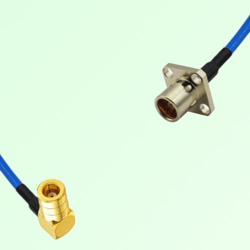 Semi-Flexible Jumper BMA Female 4 Hole Flange Mount to SMB Female Right Angle Semi-Flexible Jumper BMA Female 4 Hole Flange Mount to SMB Female Right Angle