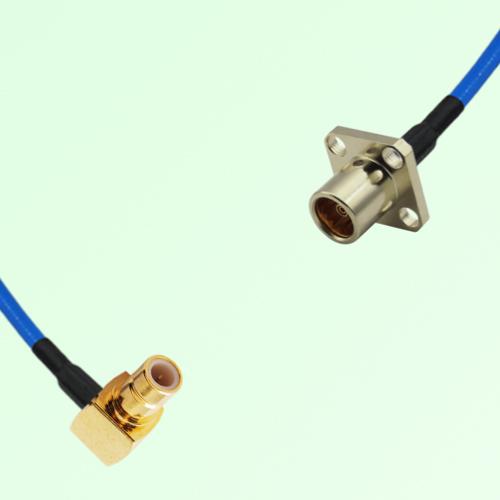 Semi-Flexible Jumper BMA Female 4 Hole Flange Mount to SMB Male Right Angle Semi-Flexible Jumper BMA Female 4 Hole Flange Mount to SMB Male Right Angle