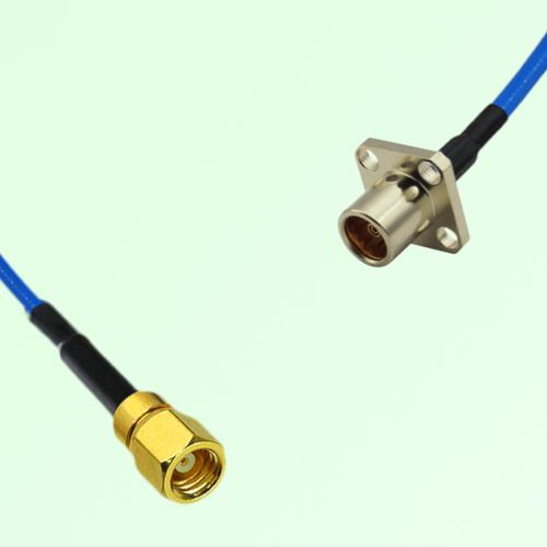 Semi-Flexible Jumper BMA Female 4 Hole Flange Mount to SMC Female Semi-Flexible Jumper BMA Female 4 Hole Flange Mount to SMC Female