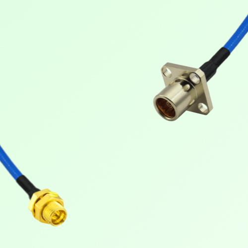 Semi-Flexible Jumper BMA Female 4 Hole Flange Mount to SMP Bulkhead Male Semi-Flexible Jumper BMA Female 4 Hole Flange Mount to SMP Bulkhead Male