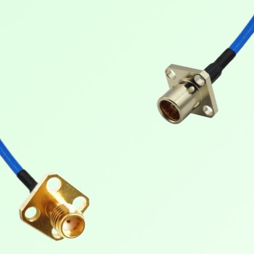 Semi-Flexible Jumper BMA Female 4 Hole to SSMA Female 4 Hole 12.7x12.7mm Semi-Flexible Jumper BMA Female 4 Hole to SSMA Female 4 Hole 12.7x12.7mm