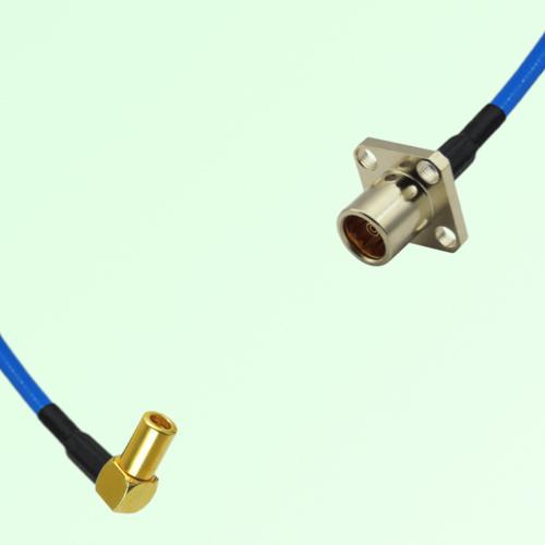 Semi-Flexible Jumper BMA Female 4 Hole Flange Mount to SSMB Female Right Angle