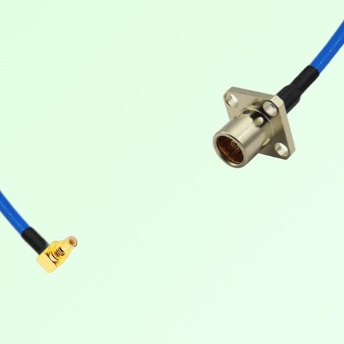 Semi-Flexible Jumper BMA Female 4 Hole Flange Mount to SSMC Male Right Angle Semi-Flexible Jumper BMA Female 4 Hole Flange Mount to SSMC Male Right Angle