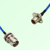 Semi-Flexible BMA Female 4 Hole to TNC Front Mount Bulkhead Female with O-Ring