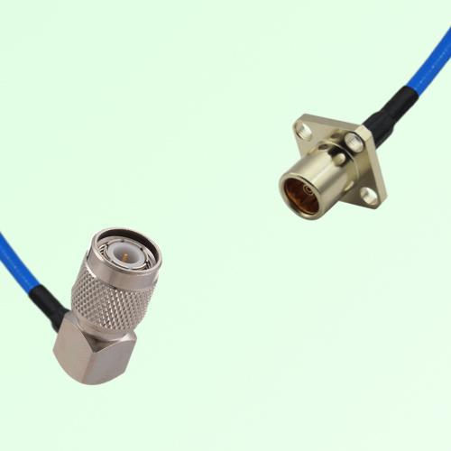 Semi-Flexible Jumper BMA Female 4 Hole Flange Mount to TNC Male Right Angle