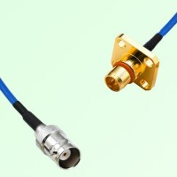 Semi-Flexible Jumper BMA Male 4 Hole Flange Mount to BNC Female Semi-Flexible Jumper BMA Male 4 Hole Flange Mount to BNC Female