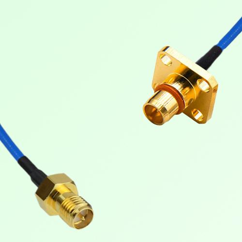 Semi-Flexible Jumper BMA Male 4 Hole Flange Mount to RP SMA Female