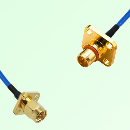 Semi-Flexible Jumper BMA Male 4 Hole to SMA Male 4 Hole 12.7x12.7mm Semi-Flexible Jumper BMA Male 4 Hole to SMA Male 4 Hole 12.7x12.7mm