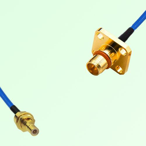 Semi-Flexible Jumper BMA Male 4 Hole Flange Mount to SMB Bulkhead Male Semi-Flexible Jumper BMA Male 4 Hole Flange Mount to SMB Bulkhead Male