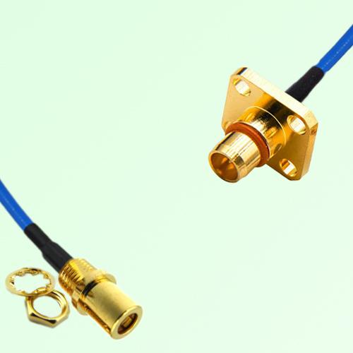 Semi-Flexible Jumper BMA Male 4 Hole to SMB Front Mount Bulkhead Female