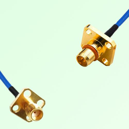 Semi-Flexible Jumper BMA Male 4 Hole to SSMA Female 4 Hole 12.7x12.7mm