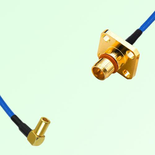 Semi-Flexible Jumper BMA Male 4 Hole Flange Mount to SSMB Female Right Angle