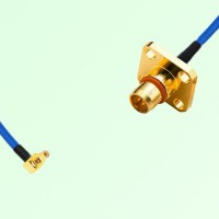 Semi-Flexible Jumper BMA Male 4 Hole Flange Mount to SSMC Male Right Angle Semi-Flexible Jumper BMA Male 4 Hole Flange Mount to SSMC Male Right Angle