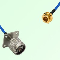 Semi-Flexible Jumper BMA Bulkhead Female to N Male 4 Hole Flange Mount 25x25mm Semi-Flexible Jumper BMA Bulkhead Female to N Male 4 Hole Flange Mount 25x25mm