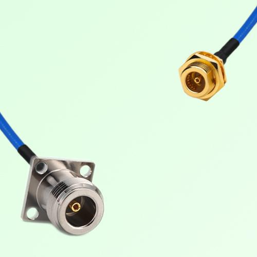 Semi-Flexible Jumper BMA Bulkhead Female to N Female 4 Hole 17.5x17.5mm Semi-Flexible Jumper BMA Bulkhead Female to N Female 4 Hole 17.5x17.5mm