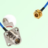 Semi-Flexible Jumper BMA Bulkhead Female to N Female 4 Hole with O-Ring 25x25mm Semi-Flexible Jumper BMA Bulkhead Female to N Female 4 Hole with O-Ring 25x25mm