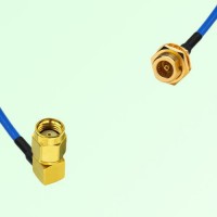 Semi-Flexible Jumper BMA Bulkhead Female to RP SMA Male Right Angle Semi-Flexible Jumper BMA Bulkhead Female to RP SMA Male Right Angle