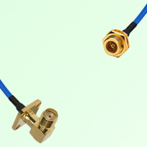 Semi-Flexible Jumper BMA Bulkhead Female to SMA Female Right Angle 4 Hole 12.7mm Semi-Flexible Jumper BMA Bulkhead Female to SMA Female Right Angle 4 Hole 12.7mm