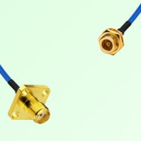 Semi-Flexible Jumper BMA Bulkhead Female to SMA Female 4 Hole 12.7x12.7mm Semi-Flexible Jumper BMA Bulkhead Female to SMA Female 4 Hole 12.7x12.7mm