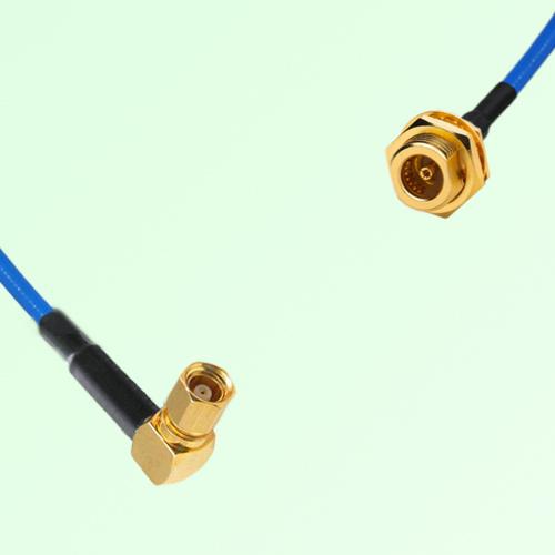 Semi-Flexible Jumper BMA Bulkhead Female to SMC Female Right Angle Semi-Flexible Jumper BMA Bulkhead Female to SMC Female Right Angle